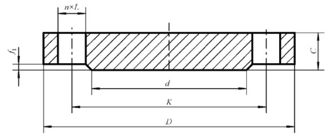 PN10法兰盖的尺寸~GB/T9124.1-2019